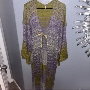 Free People Multicolor Knit Cardigan